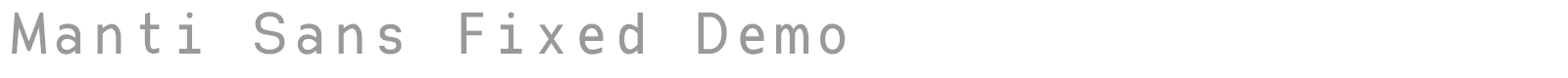 Manti Sans font preview